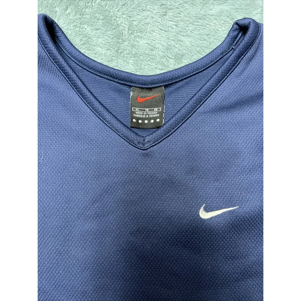 Vintage Nike Basketball Tank Men's XL Y2K 90's Casual Sports Logo Blue White‎